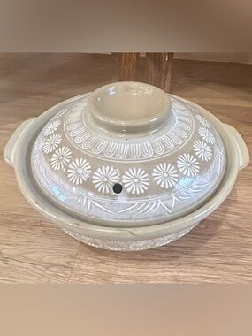 GINPO Made In Japan Mishima Clay Pot Bankoyaki Donabe 9” Gray-Green